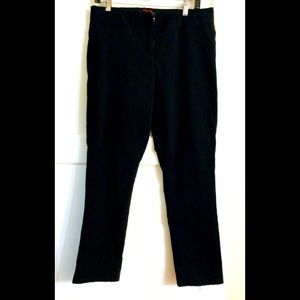 Sapphire Red Black Stretch Straight Leg Sz. 15/16